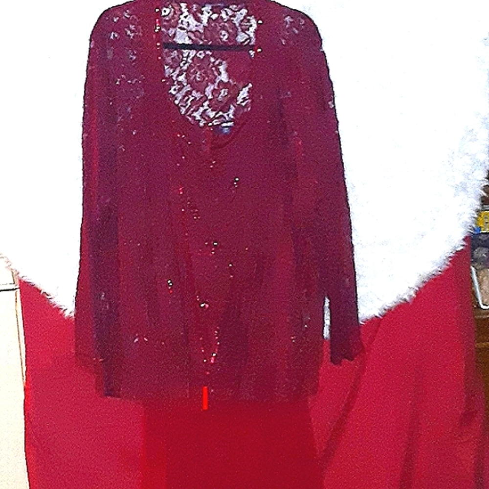 💃Deep red plus size  jacket dress💃